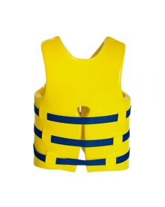 Back of USCG Adult Super•Soft® Vest in Yellow With Blue Straps