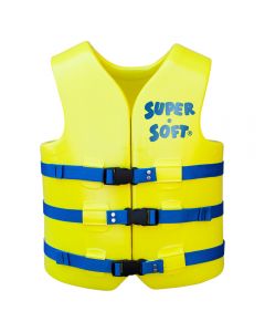 Front of USCG Adult Super•Soft® Vest in Yellow with Blue Straps